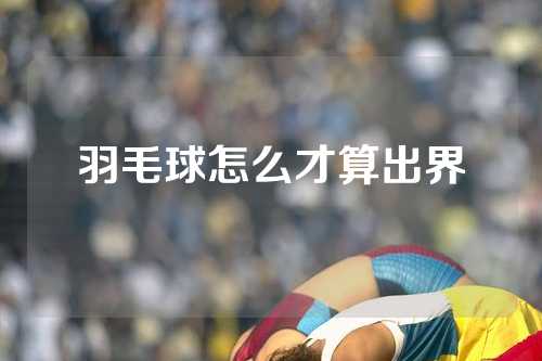 羽毛球怎么才算出界