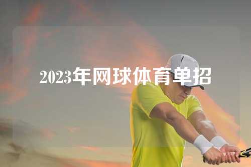 2023年网球体育单招