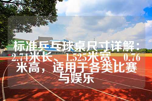 标准乒乓球桌尺寸详解：2.74米长、1.525米宽、0.76米高，适用于各类比赛与娱乐
